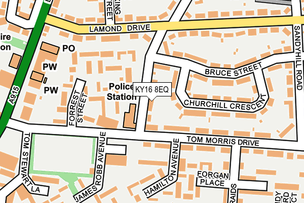 KY16 8EQ map - OS OpenMap – Local (Ordnance Survey)