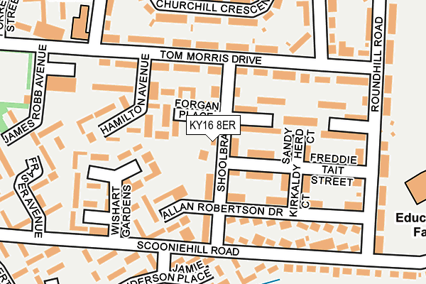 KY16 8ER map - OS OpenMap – Local (Ordnance Survey)
