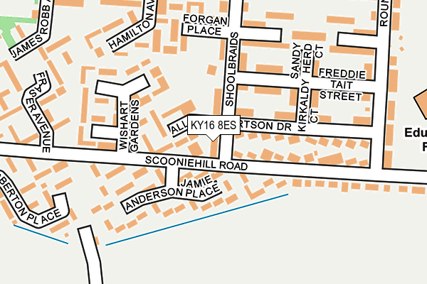 KY16 8ES map - OS OpenMap – Local (Ordnance Survey)