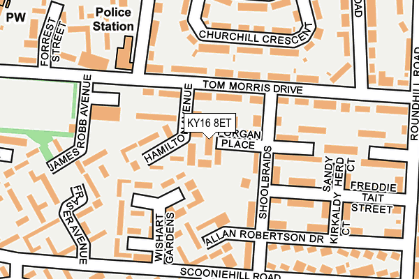 KY16 8ET map - OS OpenMap – Local (Ordnance Survey)