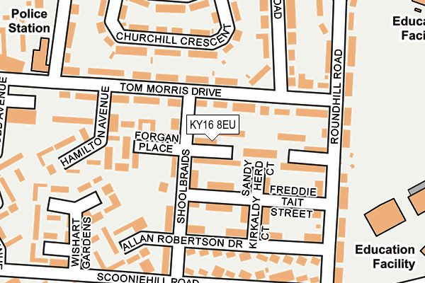 KY16 8EU map - OS OpenMap – Local (Ordnance Survey)