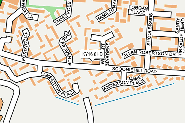 KY16 8HD map - OS OpenMap – Local (Ordnance Survey)