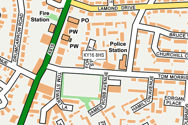 KY16 8HS map - OS OpenMap – Local (Ordnance Survey)