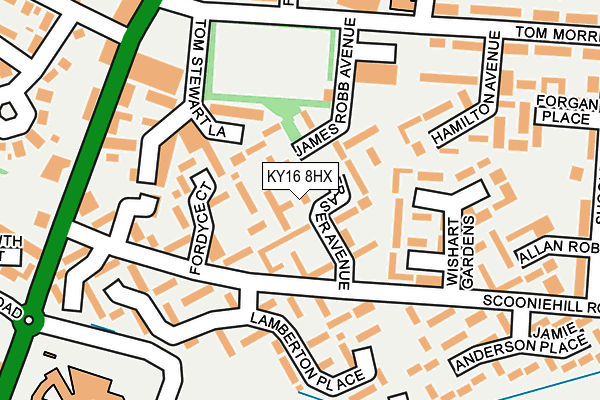 KY16 8HX map - OS OpenMap – Local (Ordnance Survey)