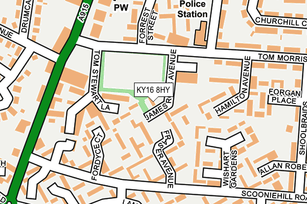 KY16 8HY map - OS OpenMap – Local (Ordnance Survey)