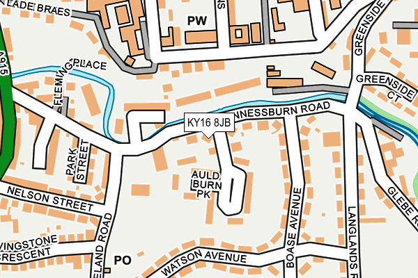KY16 8JB map - OS OpenMap – Local (Ordnance Survey)