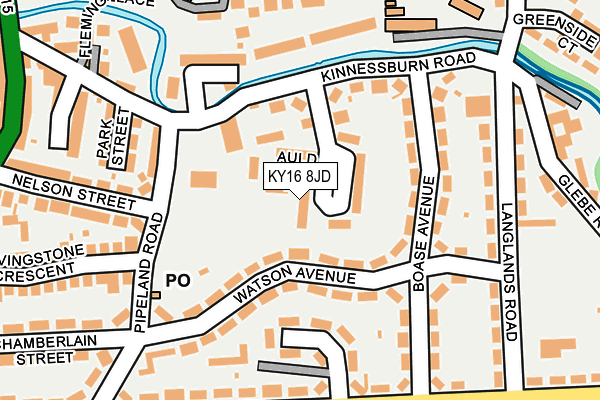 KY16 8JD map - OS OpenMap – Local (Ordnance Survey)