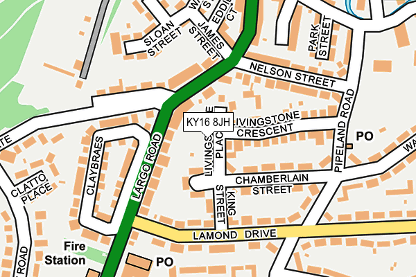 KY16 8JH map - OS OpenMap – Local (Ordnance Survey)