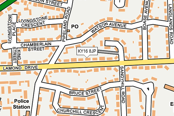 KY16 8JP map - OS OpenMap – Local (Ordnance Survey)