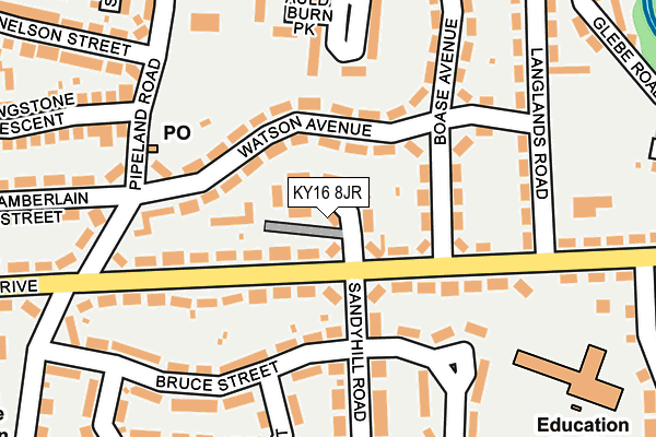 KY16 8JR map - OS OpenMap – Local (Ordnance Survey)