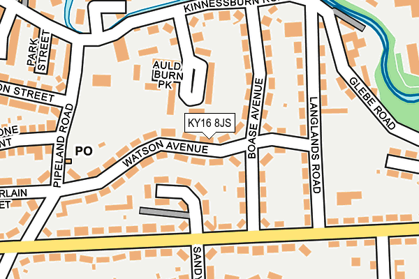 KY16 8JS map - OS OpenMap – Local (Ordnance Survey)