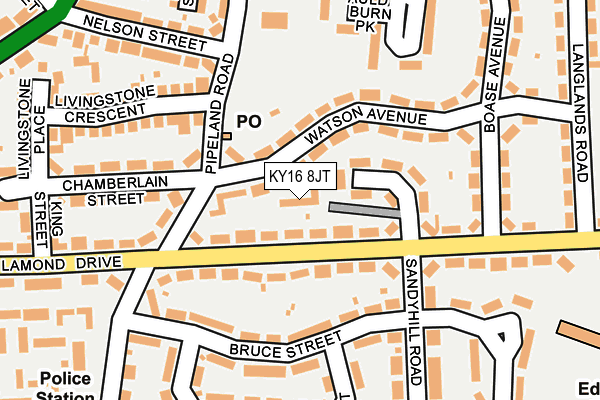 KY16 8JT map - OS OpenMap – Local (Ordnance Survey)