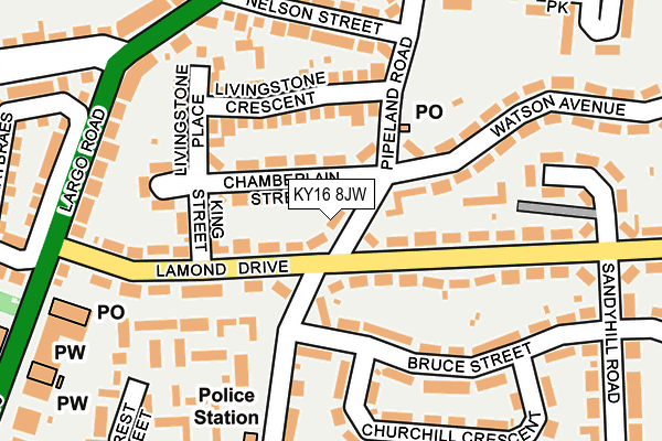 KY16 8JW map - OS OpenMap – Local (Ordnance Survey)