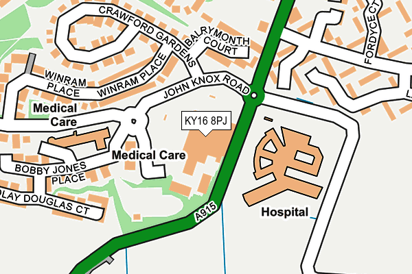 KY16 8PJ map - OS OpenMap – Local (Ordnance Survey)