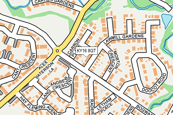 KY16 8QT map - OS OpenMap – Local (Ordnance Survey)