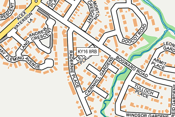 KY16 8RB map - OS OpenMap – Local (Ordnance Survey)