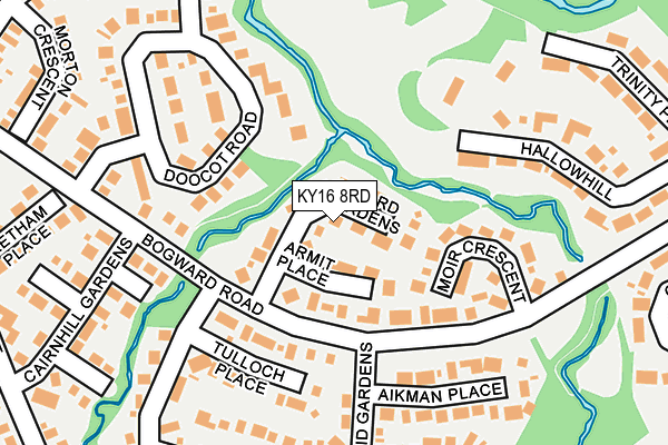KY16 8RD map - OS OpenMap – Local (Ordnance Survey)