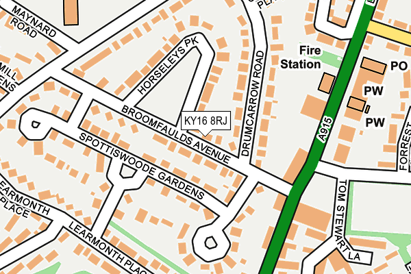 KY16 8RJ map - OS OpenMap – Local (Ordnance Survey)