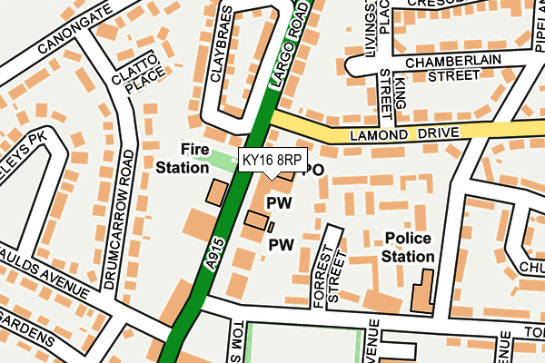 KY16 8RP map - OS OpenMap – Local (Ordnance Survey)