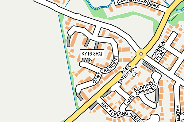 KY16 8RQ map - OS OpenMap – Local (Ordnance Survey)