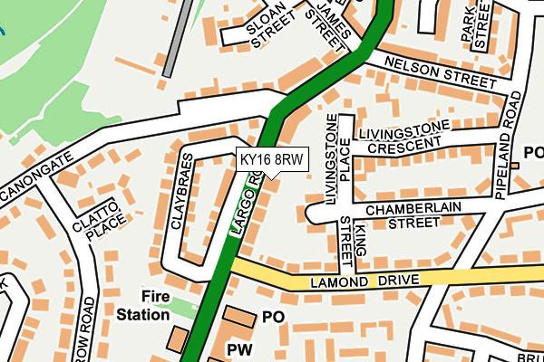 KY16 8RW map - OS OpenMap – Local (Ordnance Survey)