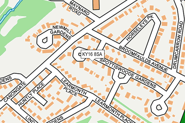 KY16 8SA map - OS OpenMap – Local (Ordnance Survey)