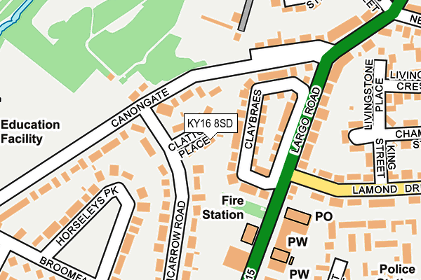 KY16 8SD map - OS OpenMap – Local (Ordnance Survey)