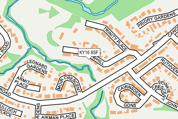 KY16 8SF map - OS OpenMap – Local (Ordnance Survey)