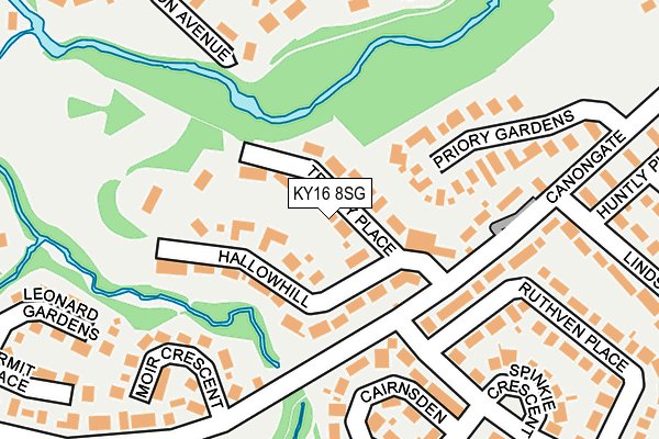 KY16 8SG map - OS OpenMap – Local (Ordnance Survey)