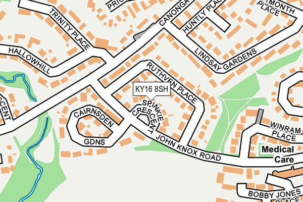 KY16 8SH map - OS OpenMap – Local (Ordnance Survey)