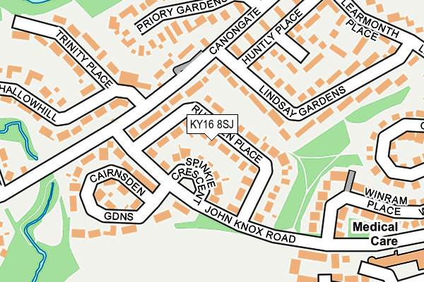 KY16 8SJ map - OS OpenMap – Local (Ordnance Survey)