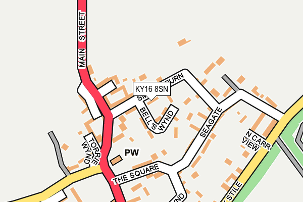 KY16 8SN map - OS OpenMap – Local (Ordnance Survey)