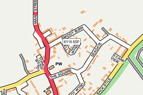 KY16 8SP map - OS OpenMap – Local (Ordnance Survey)