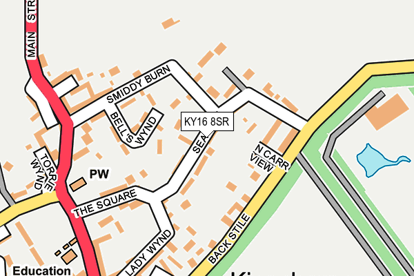 KY16 8SR map - OS OpenMap – Local (Ordnance Survey)