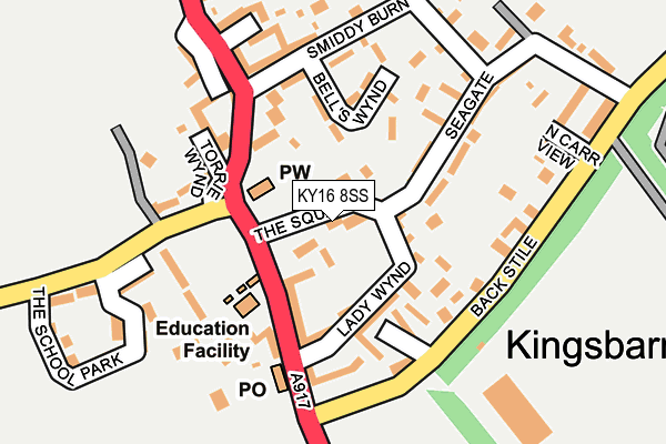 KY16 8SS map - OS OpenMap – Local (Ordnance Survey)