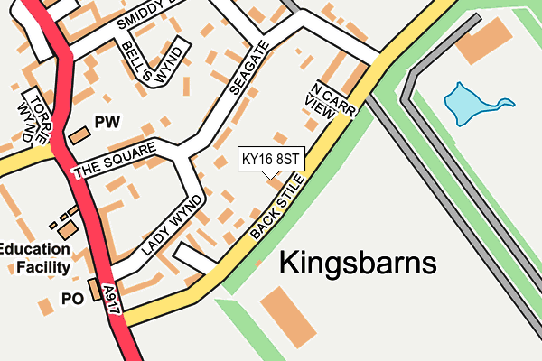 KY16 8ST map - OS OpenMap – Local (Ordnance Survey)
