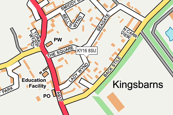 KY16 8SU map - OS OpenMap – Local (Ordnance Survey)