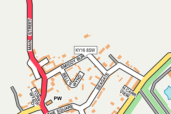 KY16 8SW map - OS OpenMap – Local (Ordnance Survey)