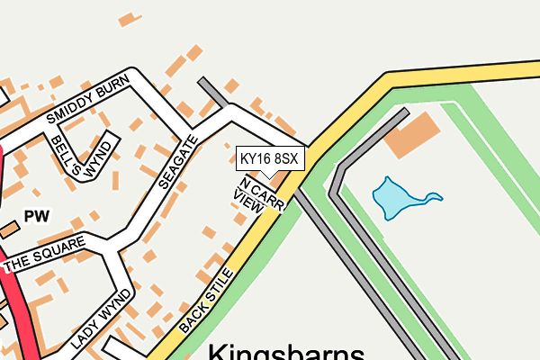 KY16 8SX map - OS OpenMap – Local (Ordnance Survey)