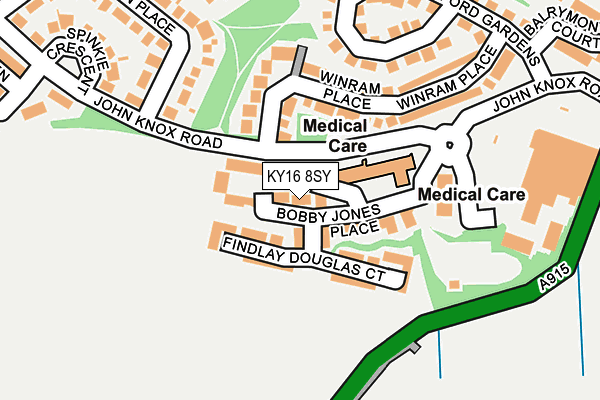 KY16 8SY map - OS OpenMap – Local (Ordnance Survey)
