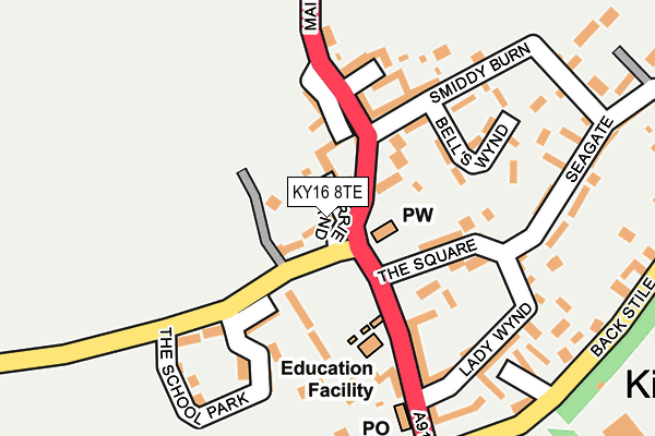 KY16 8TE map - OS OpenMap – Local (Ordnance Survey)