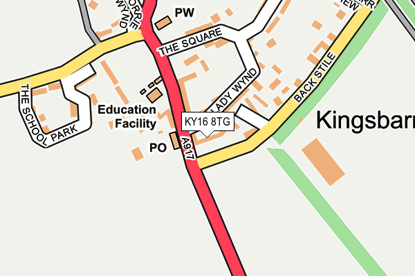 KY16 8TG map - OS OpenMap – Local (Ordnance Survey)