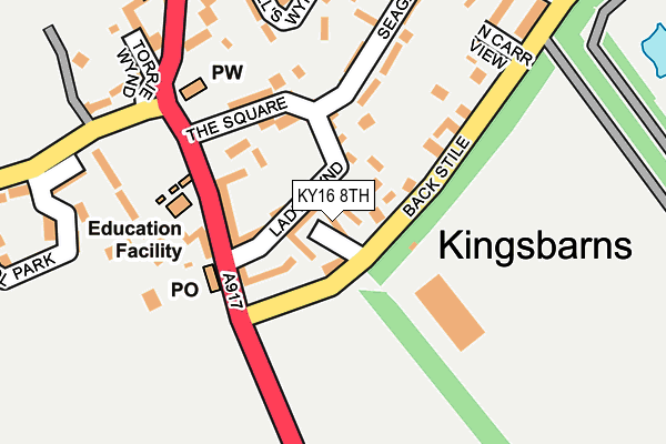 KY16 8TH map - OS OpenMap – Local (Ordnance Survey)