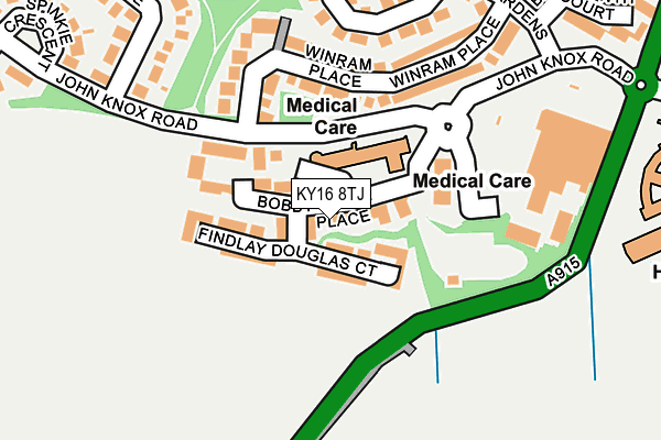 KY16 8TJ map - OS OpenMap – Local (Ordnance Survey)