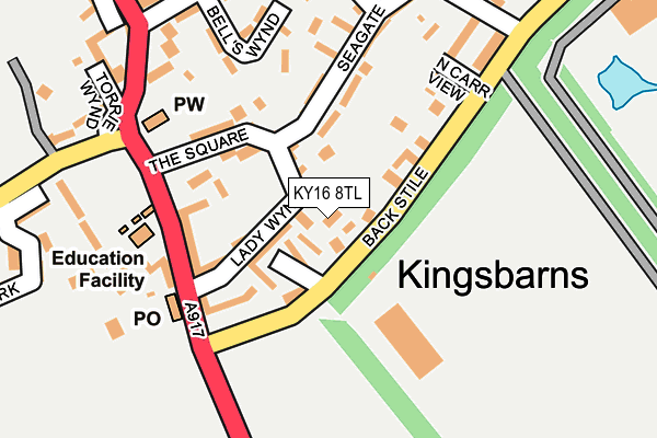 KY16 8TL map - OS OpenMap – Local (Ordnance Survey)