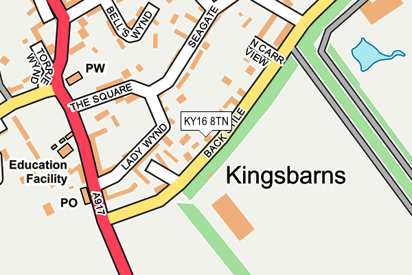 KY16 8TN map - OS OpenMap – Local (Ordnance Survey)