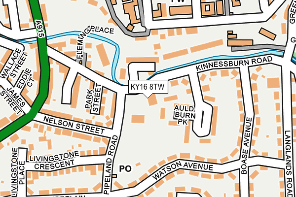 KY16 8TW map - OS OpenMap – Local (Ordnance Survey)