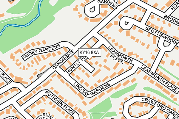 KY16 8XA map - OS OpenMap – Local (Ordnance Survey)