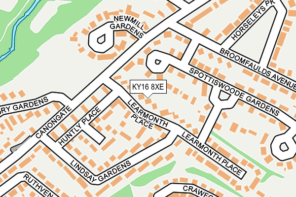KY16 8XE map - OS OpenMap – Local (Ordnance Survey)
