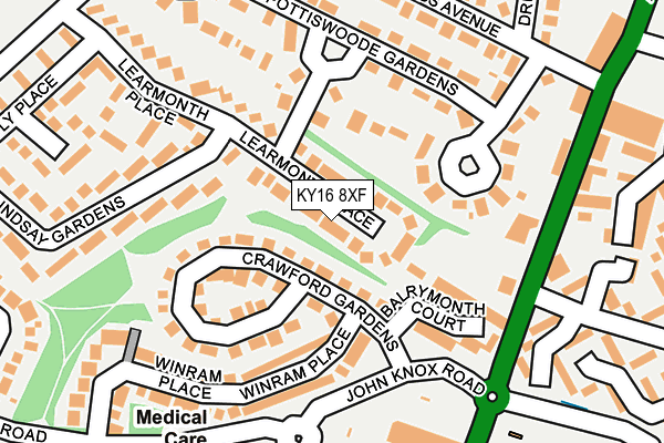 KY16 8XF map - OS OpenMap – Local (Ordnance Survey)